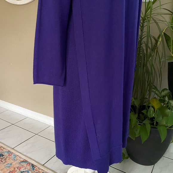 LKNW Eileen Fisher Dress M Merino Wool Long Sleeve Rib Knit Medium Scoop Neck - Picture 10 of 15